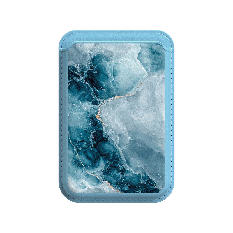 Ice Reef Blue - iPhone Leather Wallet