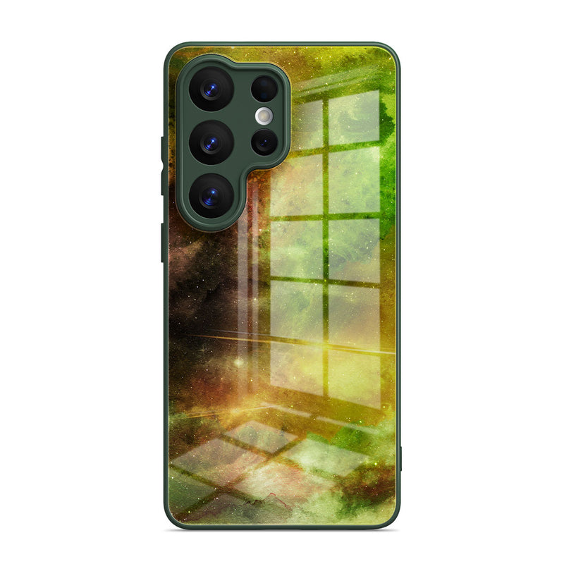 Yellow-Green Nebula - Samsung Glass Case