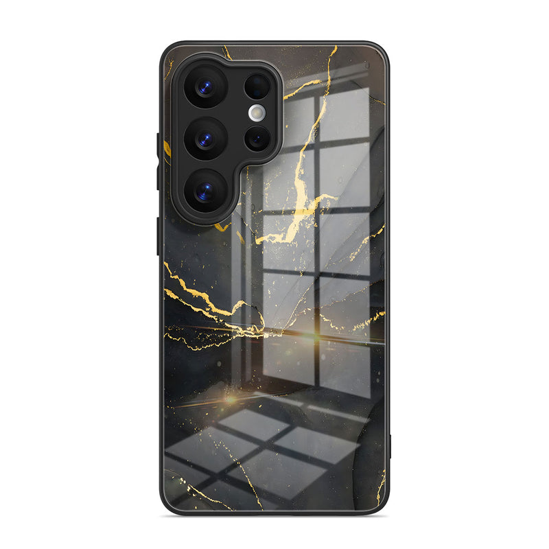 Black Gold Sand - Samsung Glass Case