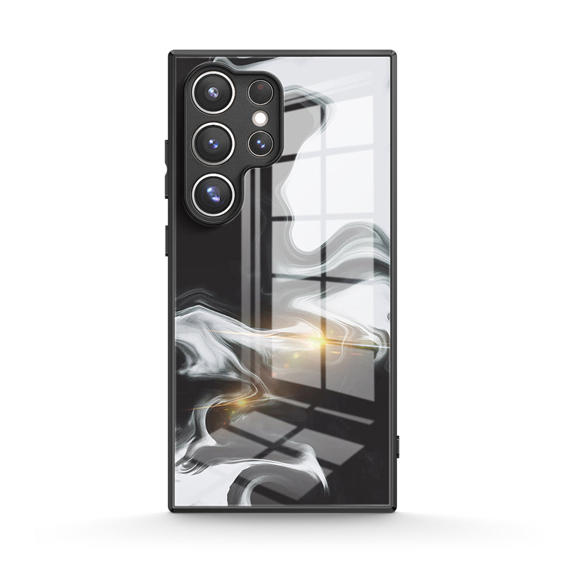 Black White - Samsung Glass Case