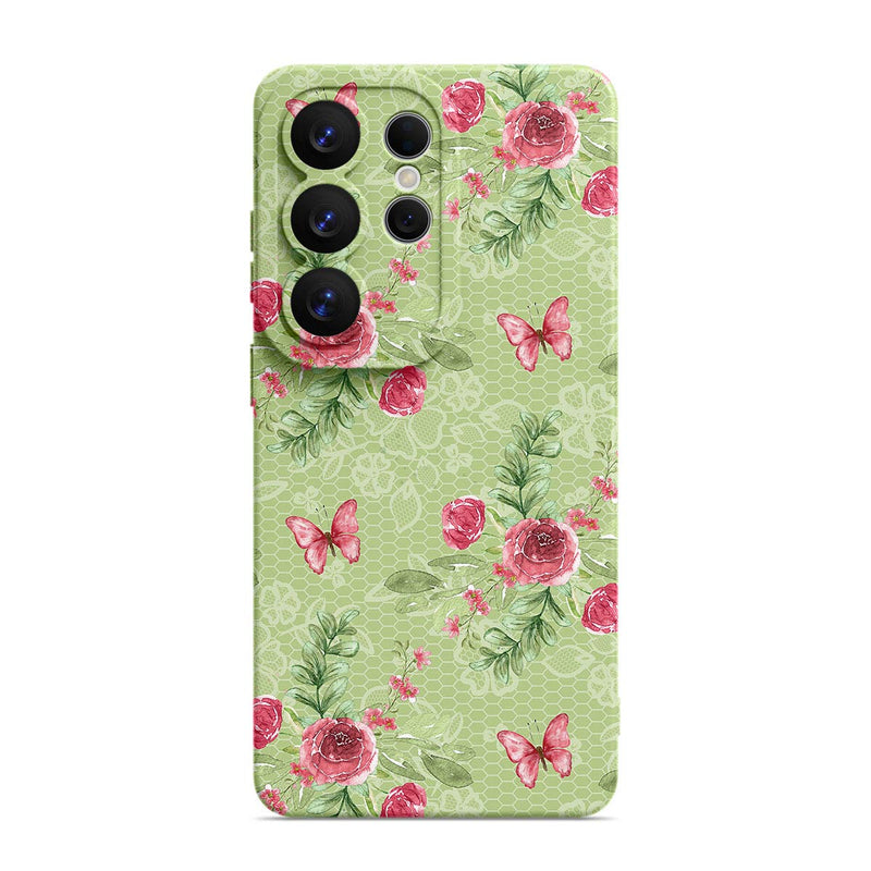 Butterfly Among Flowers - Samsung Silicone Case