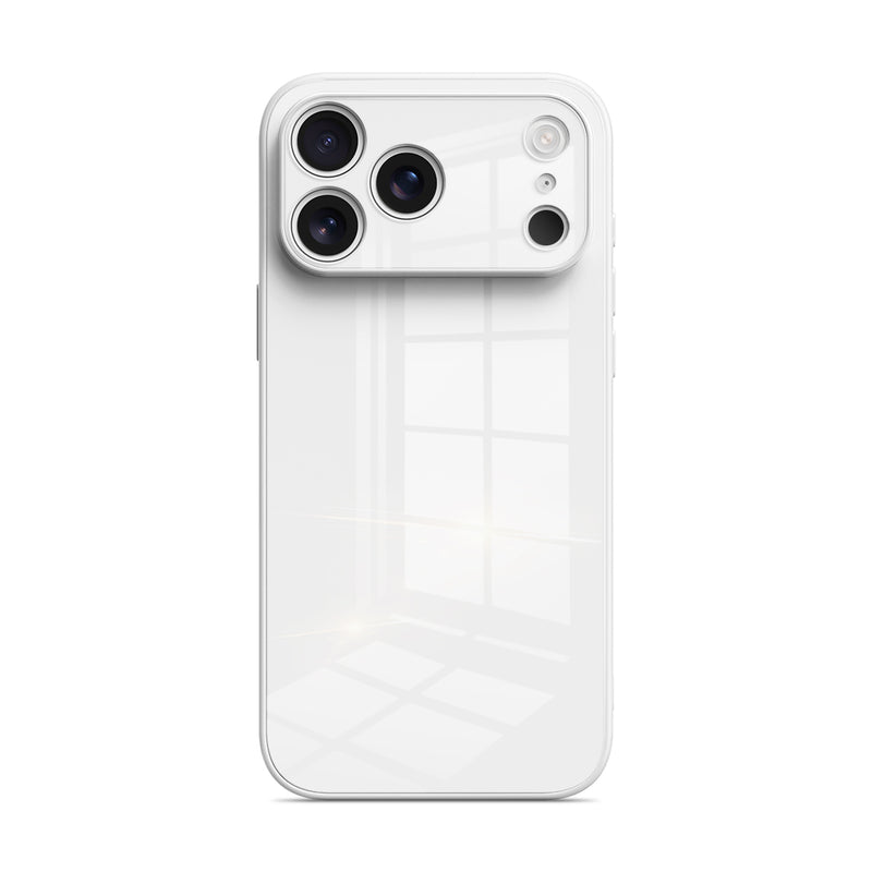 White - iPhone Glass Case