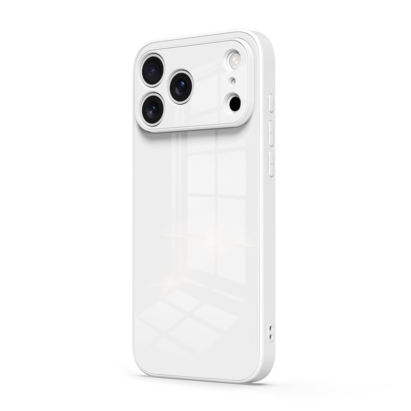 White - iPhone Glass Case