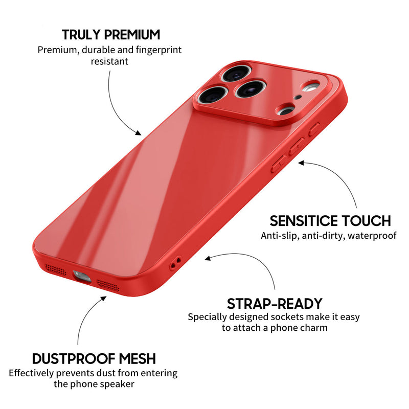 Red - iPhone Glass Case