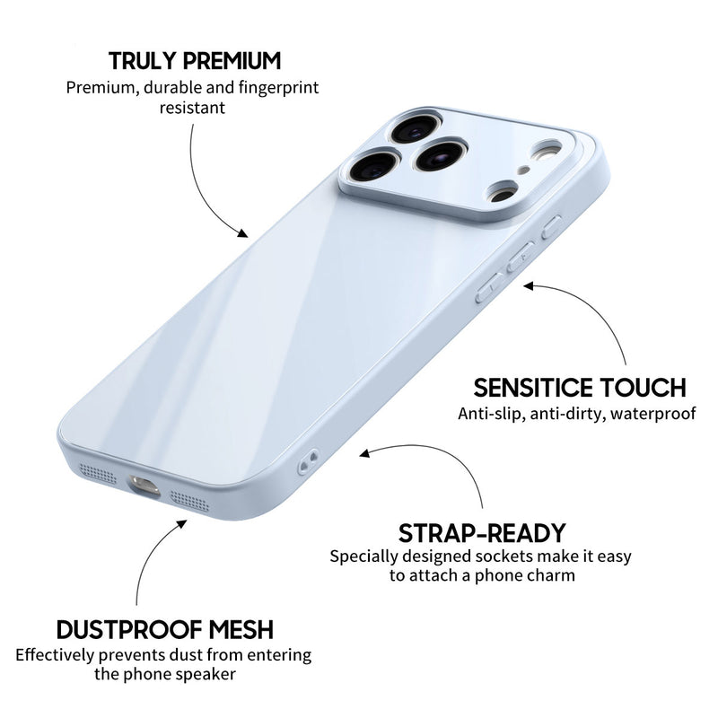 Blue Gray - iPhone Glass Case