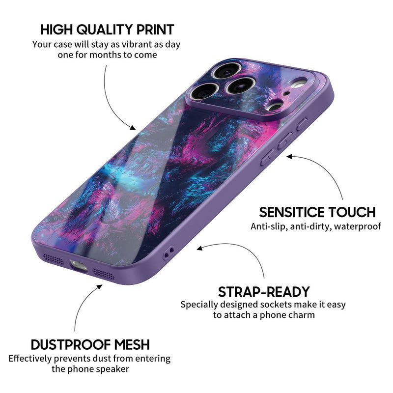 Psychedelic Nebula - iPhone Glass Case