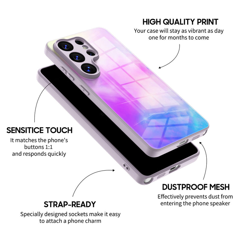 Pink Purple Fantasy - Samsung Glass Case