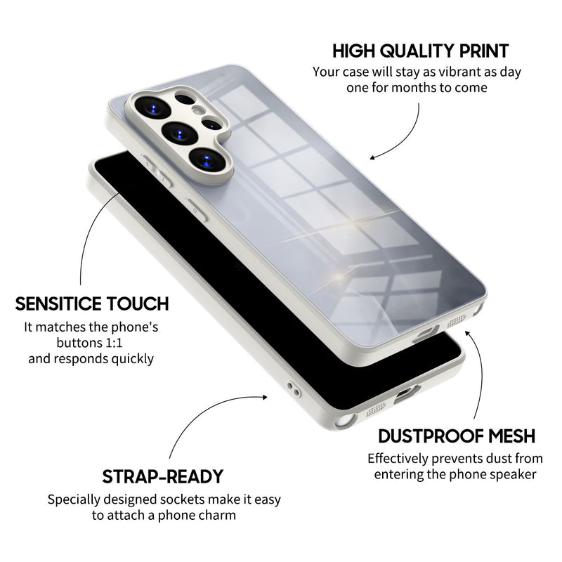 Gray Smoke - Samsung Glass Case