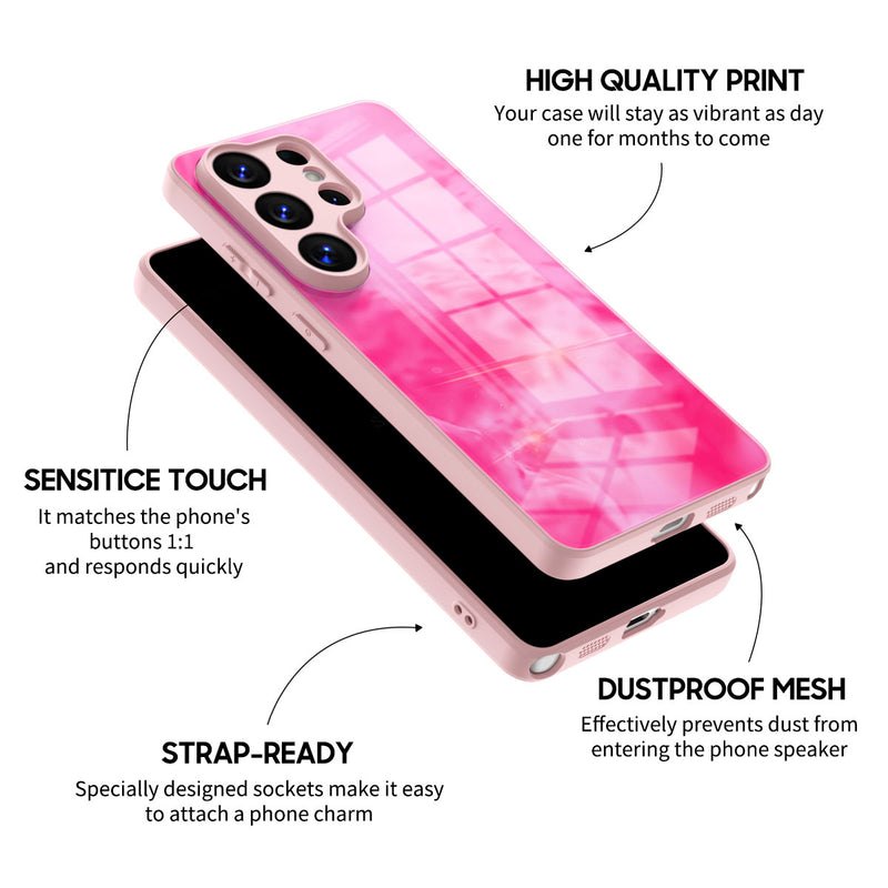 Pink Lava - Samsung Glass Case