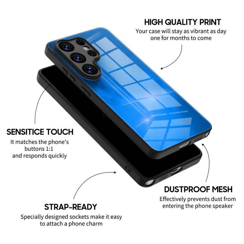Blue Object - Samsung Glass Case