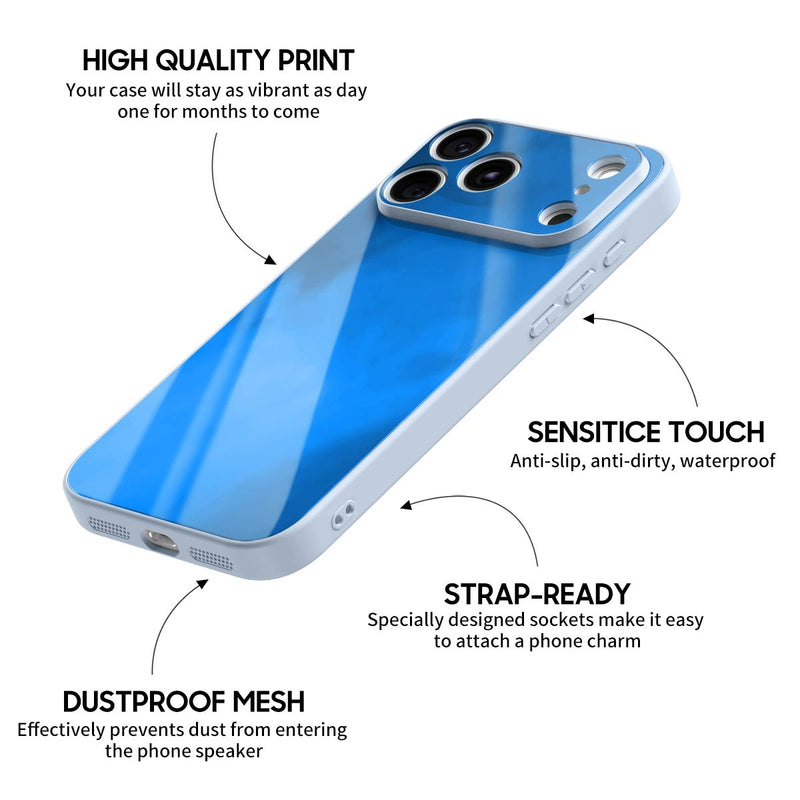 Blue Object - iPhone Glass Case