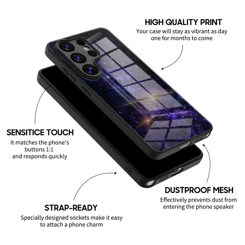 Purple Planet - Samsung Glass Case