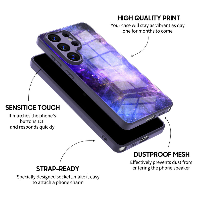 Blue-Purple Nebula - Samsung Glass Case