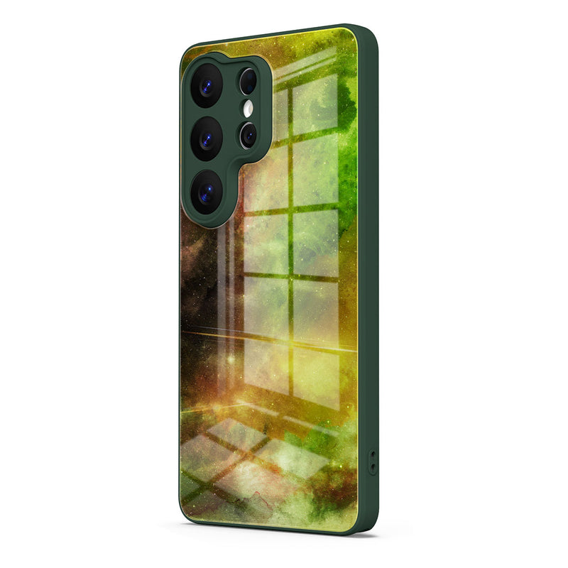 Yellow-Green Nebula - Samsung Glass Case