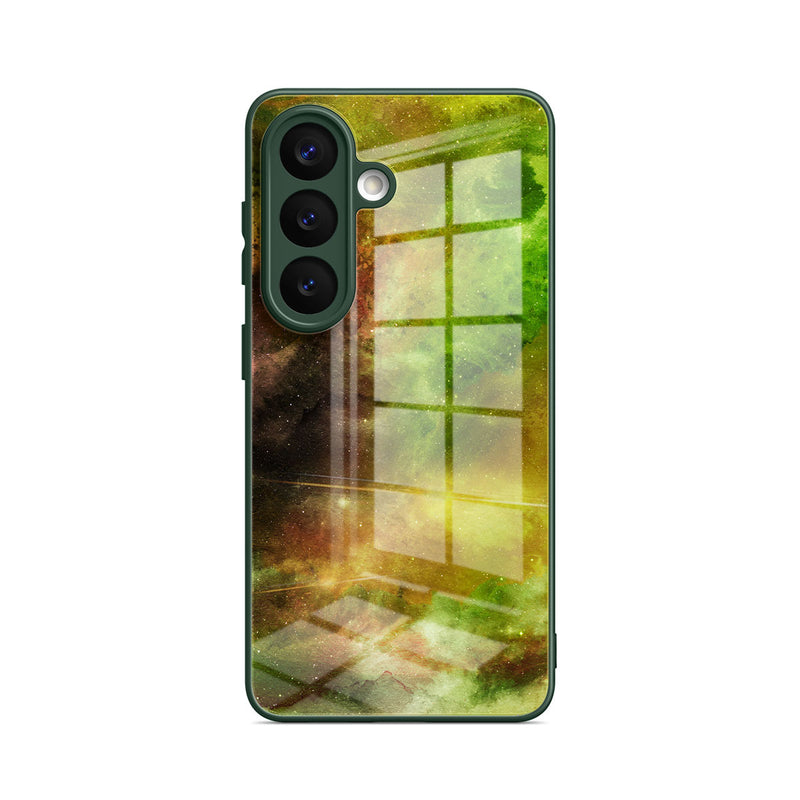 Yellow-Green Nebula - Samsung Glass Case