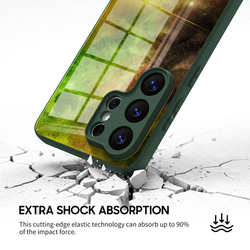 Yellow-Green Nebula - Samsung Glass Case