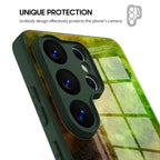 Yellow-Green Nebula - Samsung Glass Case