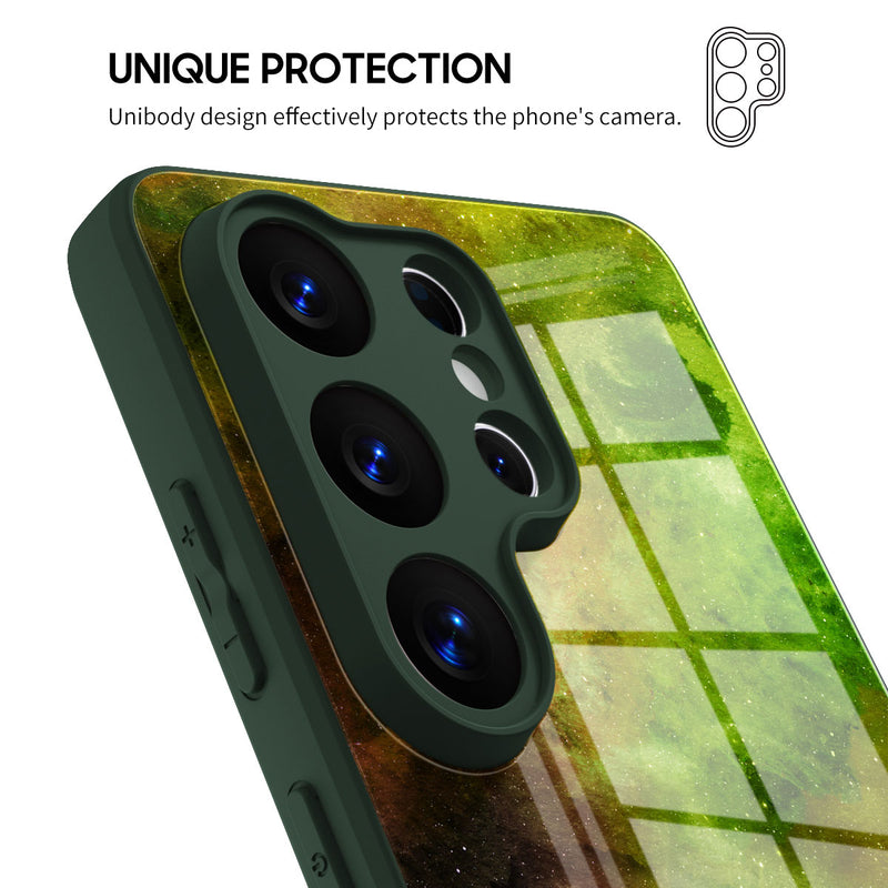 Yellow-Green Nebula - Samsung Glass Case