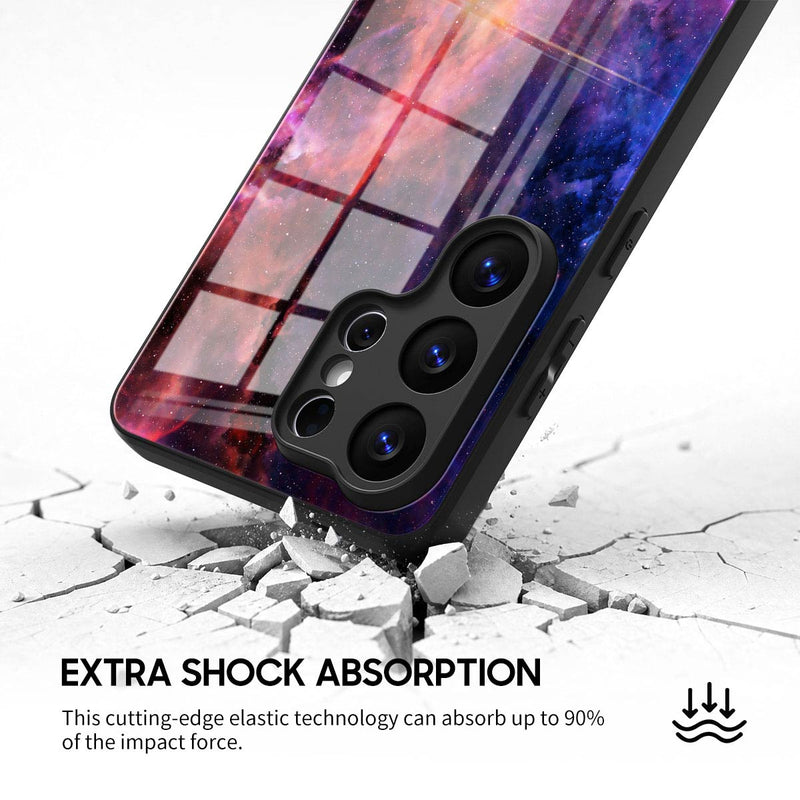 Blue Red Nebula - Samsung Glass Case
