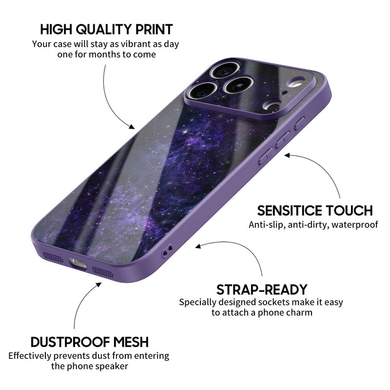 Purple Planet - iPhone Glass Case