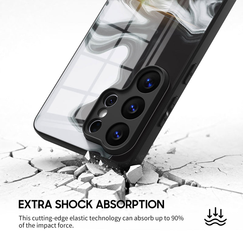 Black White - Samsung Glass Case