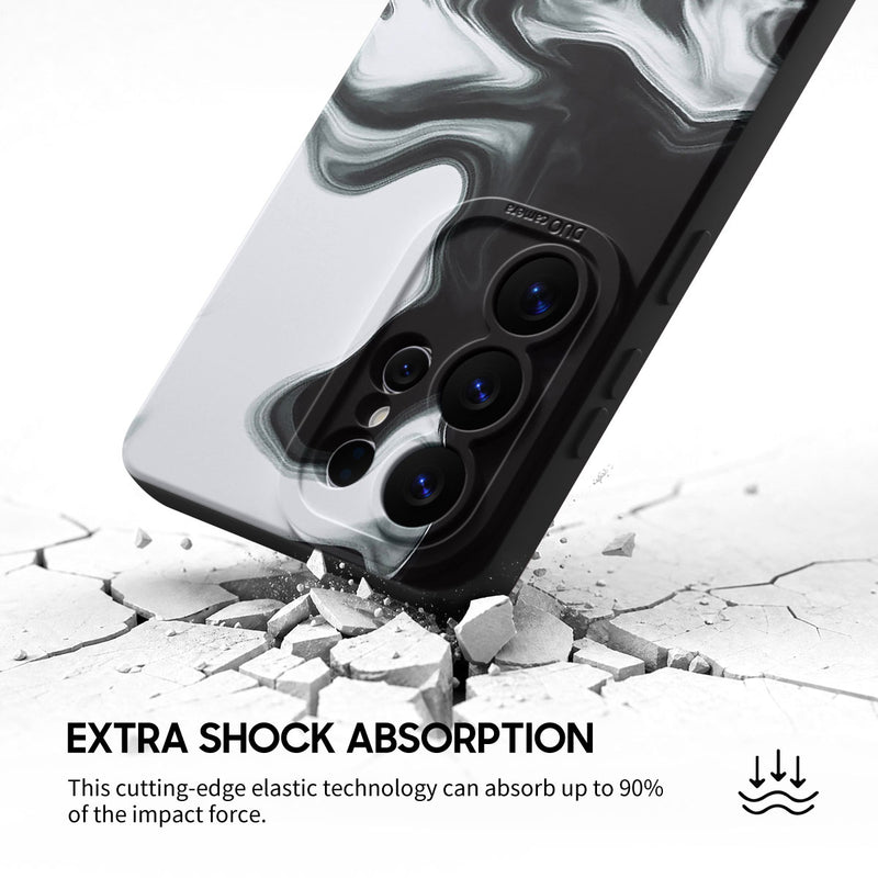 Black White - Samsung Silicone Case