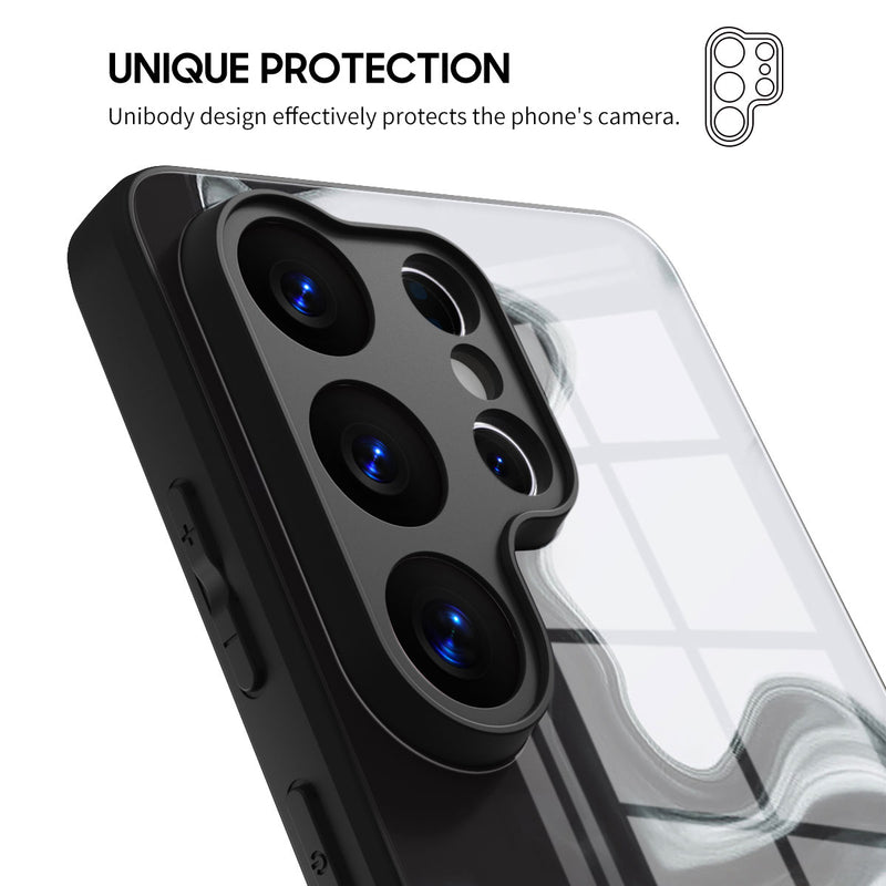 Black White - Samsung Glass Case