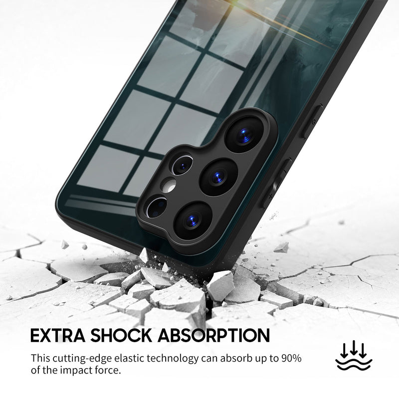 Black Gray - Samsung Glass Case