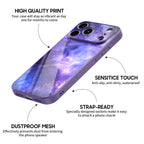 Blue-Purple Nebula - iPhone Glass Case