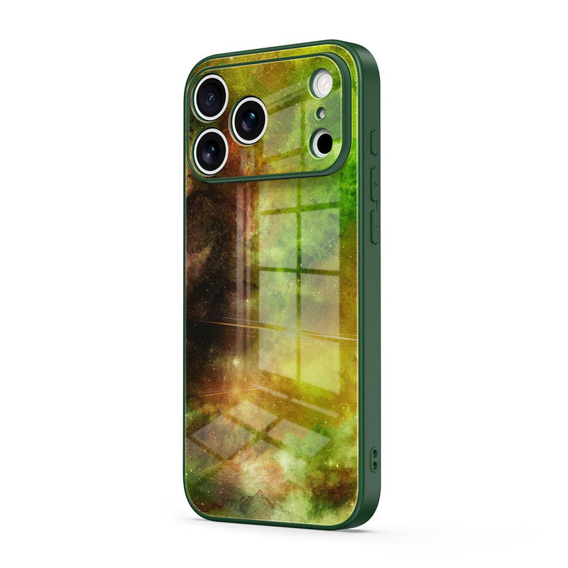 Yellow-Green Nebula - iPhone Glass Case