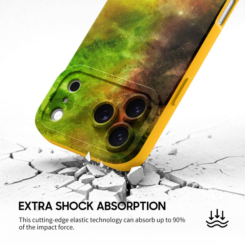 Yellow-Green Nebula - iPhone Silicone Case