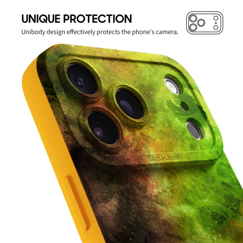 Yellow-Green Nebula - iPhone Silicone Case