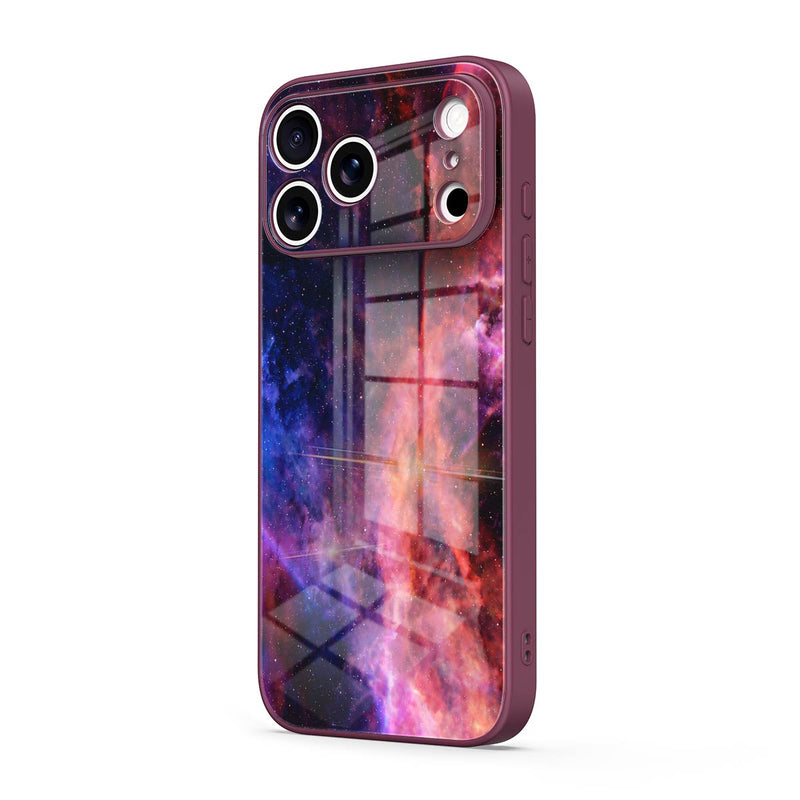 Blue Red Nebula - iPhone Glass Case