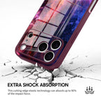 Blue Red Nebula - iPhone Glass Case