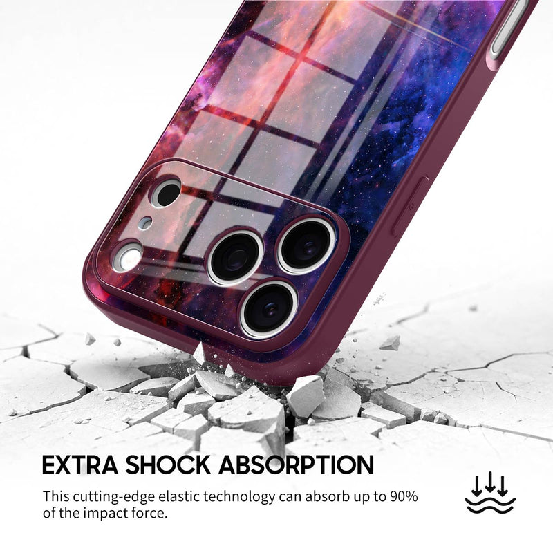Blue Red Nebula - iPhone Glass Case