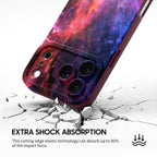 Blue Red Nebula - iPhone Silicone Case