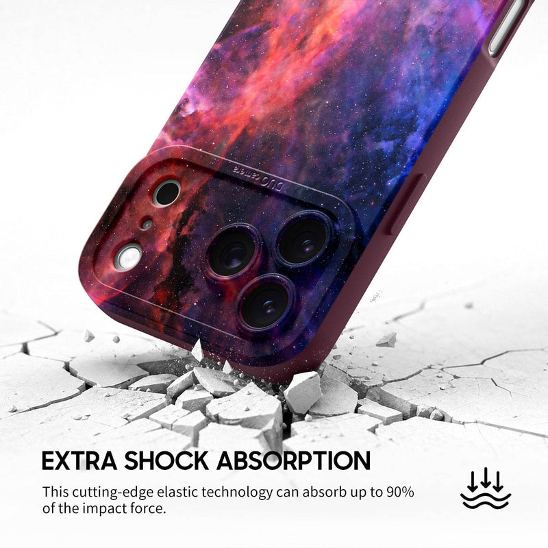 Blue Red Nebula - iPhone Silicone Case