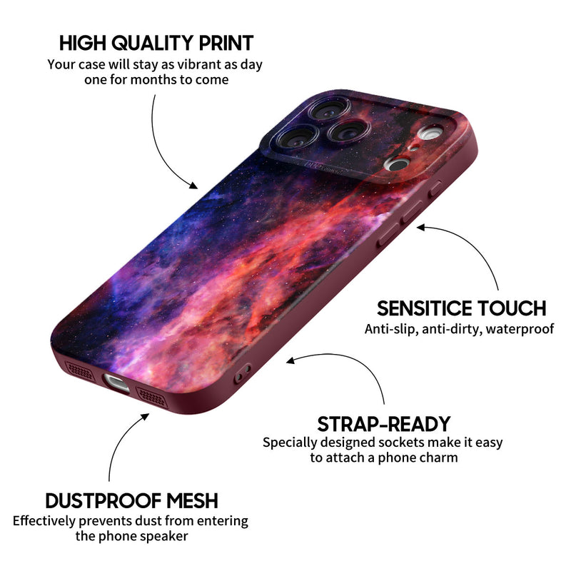 Blue Red Nebula - iPhone Silicone Case