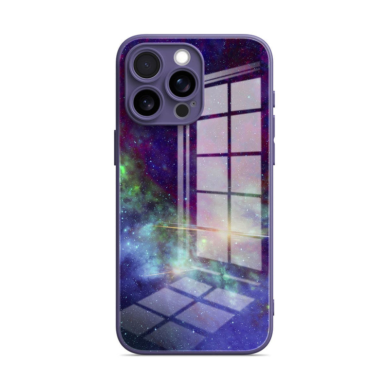 Psychedelic Purple World - iPhone Glass Case