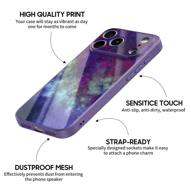 Psychedelic Purple World - iPhone Glass Case