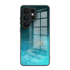 Fluorescent Star Blue - Samsung Glass Case