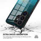 Fluorescent Star Blue - Samsung Glass Case
