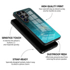 Fluorescent Star Blue - Samsung Glass Case