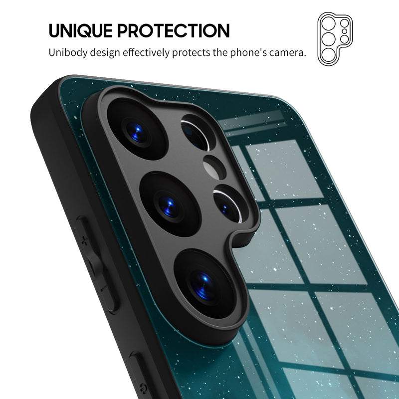 Fluorescent Star Blue - Samsung Glass Case