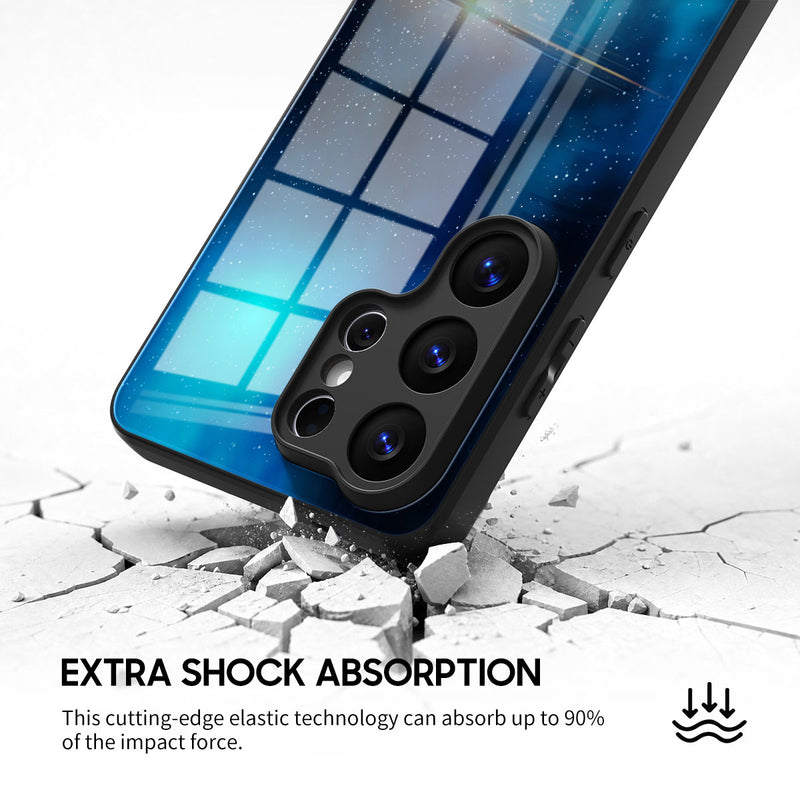 Blue King Star - Samsung Glass Case