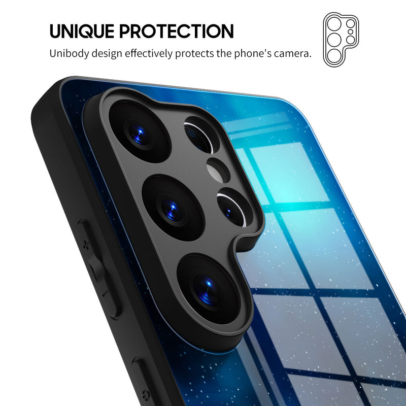 Blue King Star - Samsung Glass Case