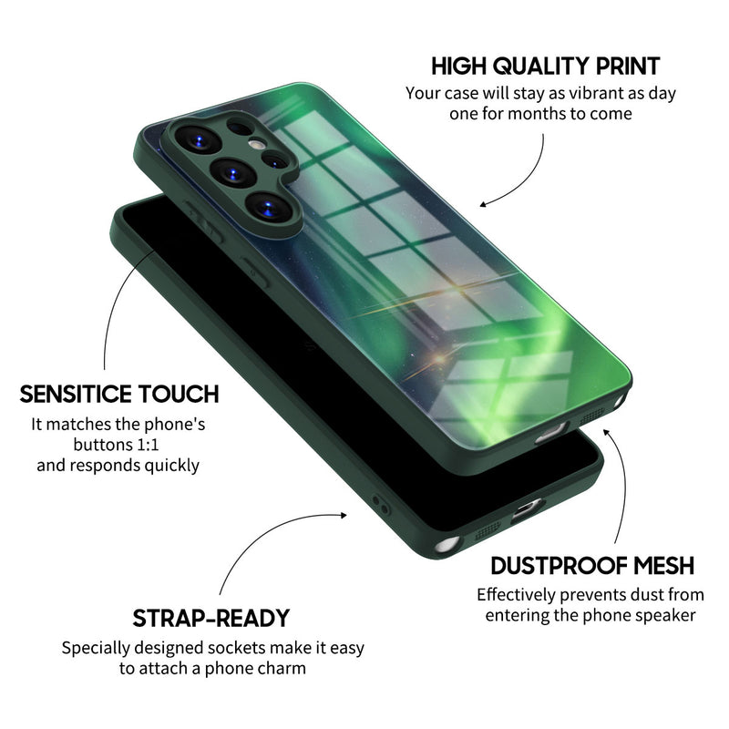 Aurora Green - Samsung Glass Case
