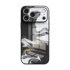 Black White - iPhone Glass Case
