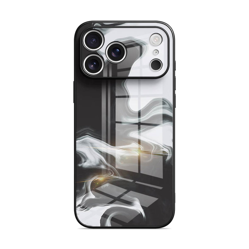 Black White - iPhone Glass Case