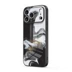 Black White - iPhone Glass Case